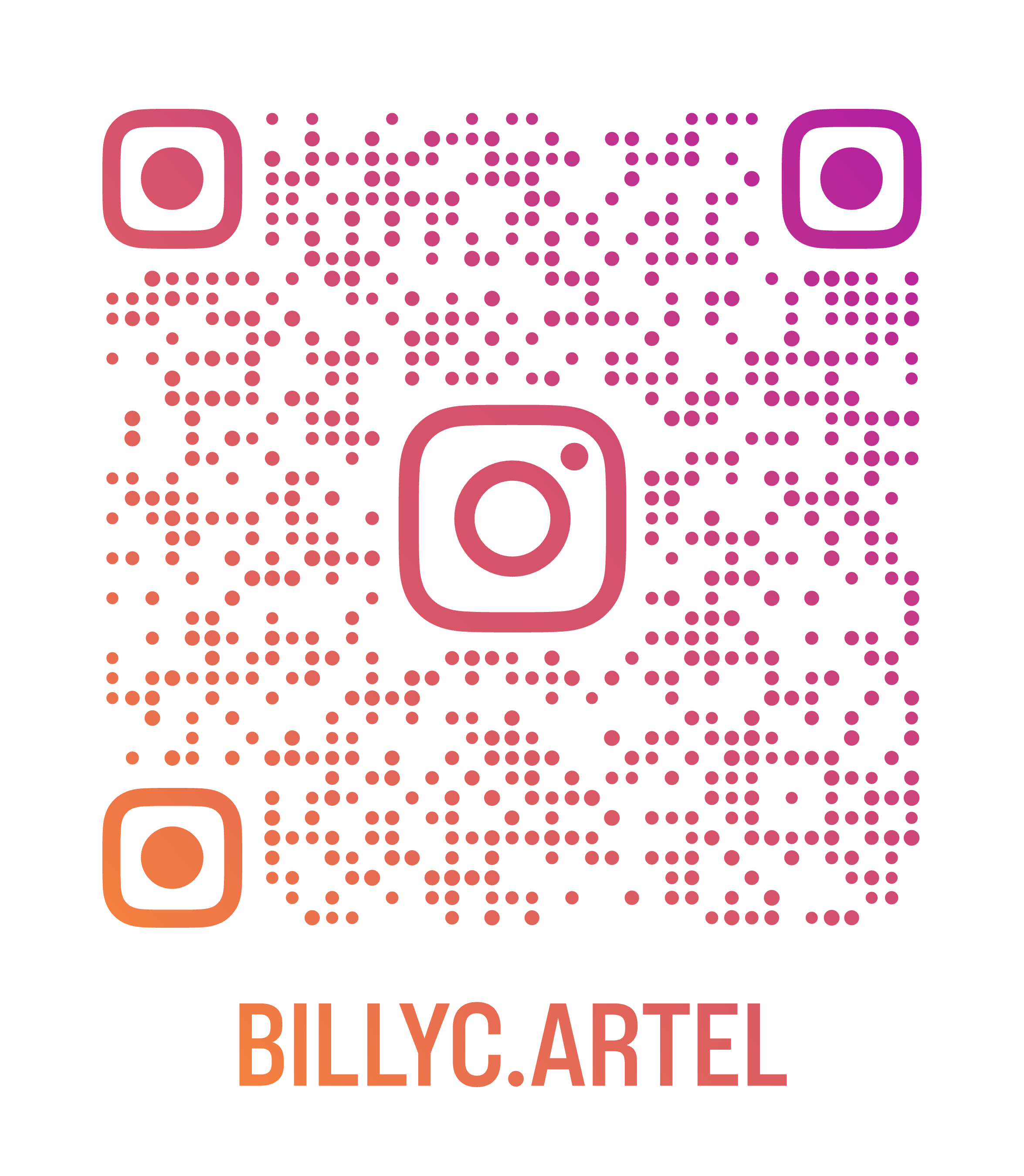 QR code for the official Billy Cartel Instagram